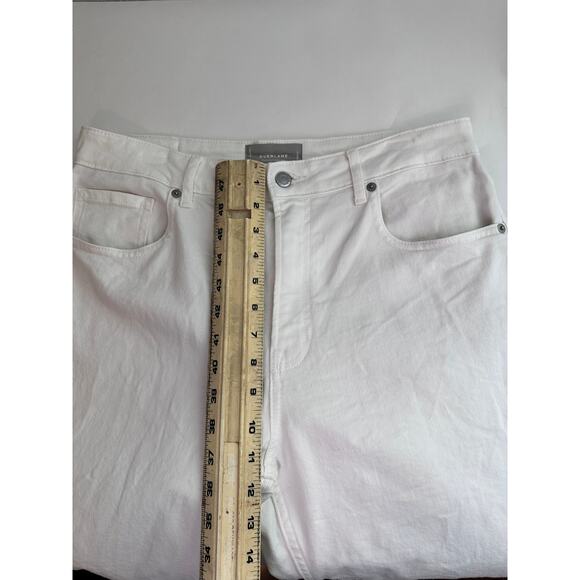 Everlane Curvy Cheeky Jeans High Waist Straight Leg Stretch White Size 31 - Picture 10 of 12